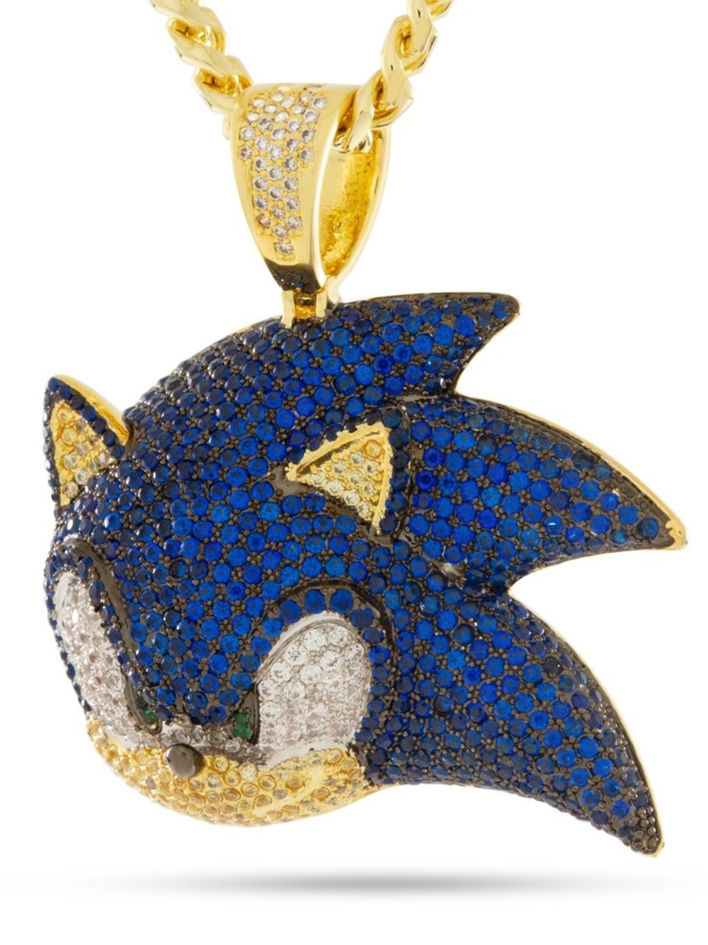 EUC! SONIC THE HEDGEHOG X KING ICE - SONIC PENDANT 14K PLATED